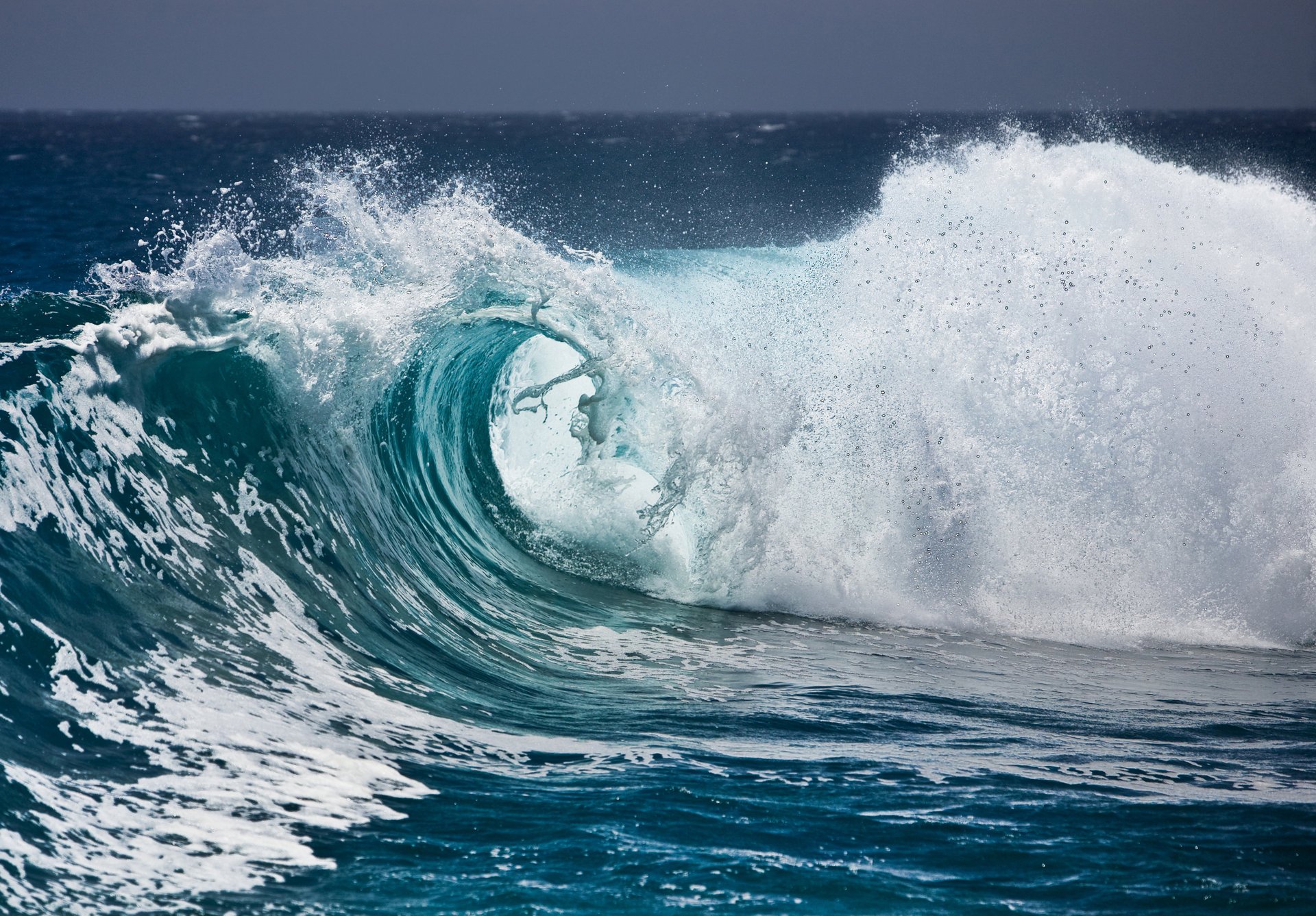 olas océano agua salpicaduras espuma