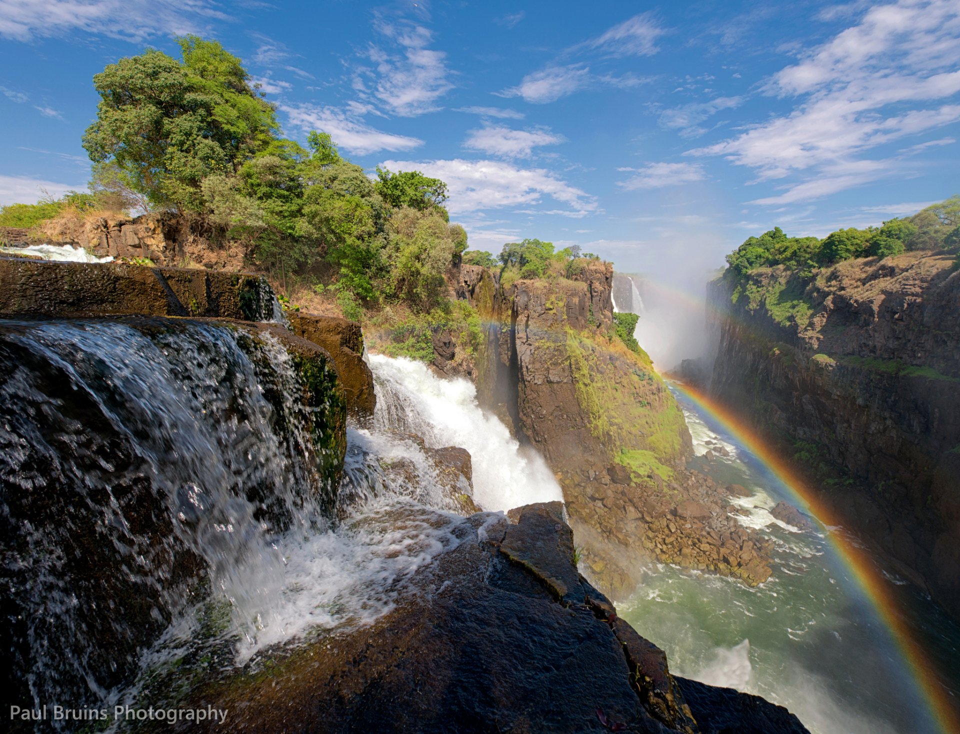 naturaleza arco iris cascada victoria sudáfrica zambia y zimbabwe