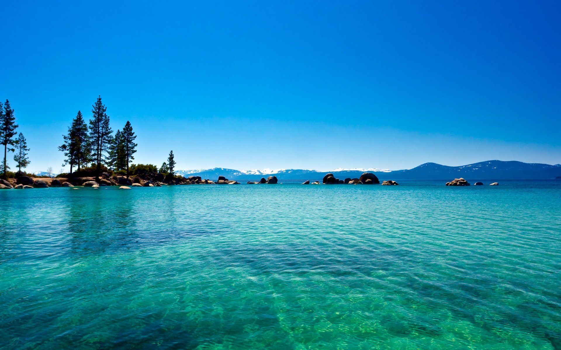 see wasser blau wald lake tahoe kalifornien