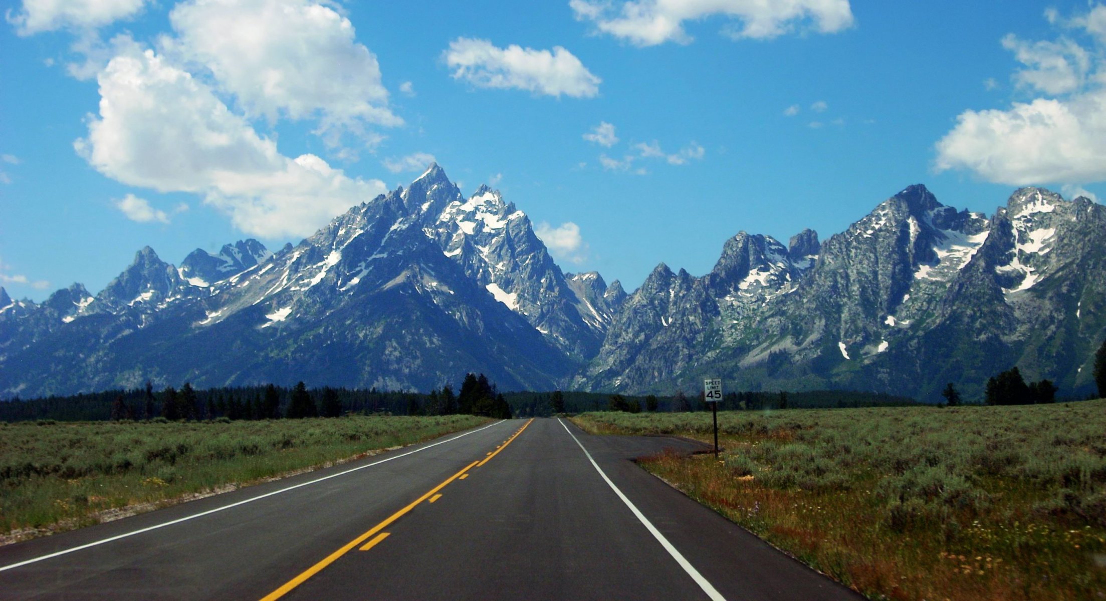 road mountain sky cloud