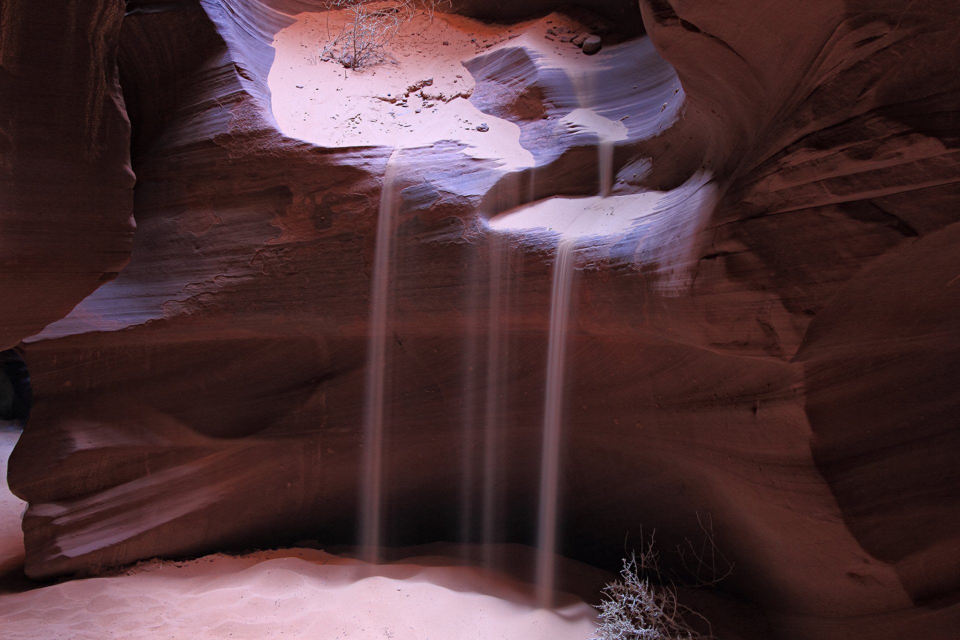 natura canyon dell antilope canyon rocce grotta struttura sabbia sabbie del tempo