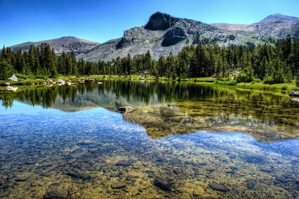 Il lago più puro del Parco Nazionale di Yosemite