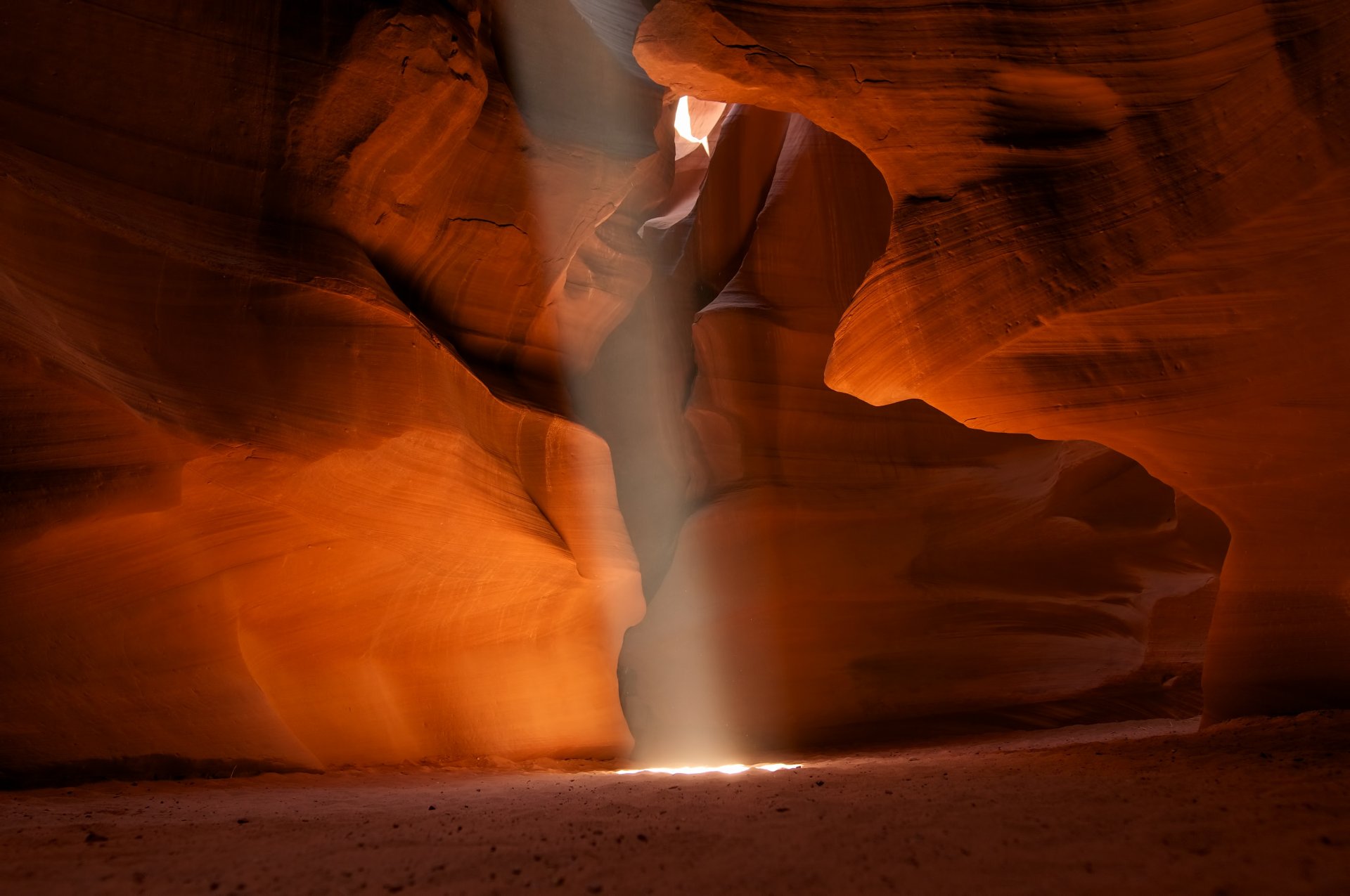 canyon cave rocks stones light ray texture sand