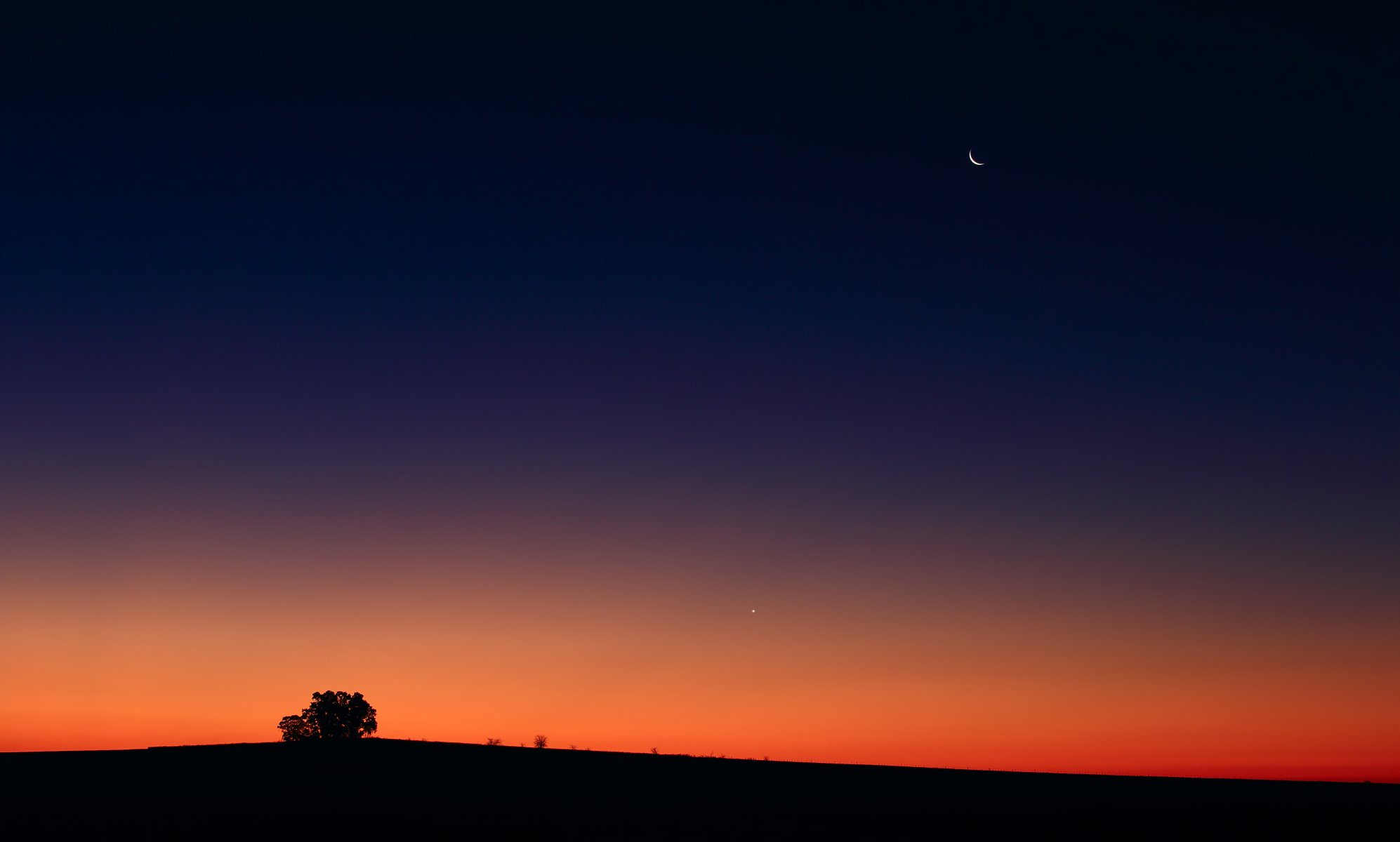 mond venus sonnenuntergang