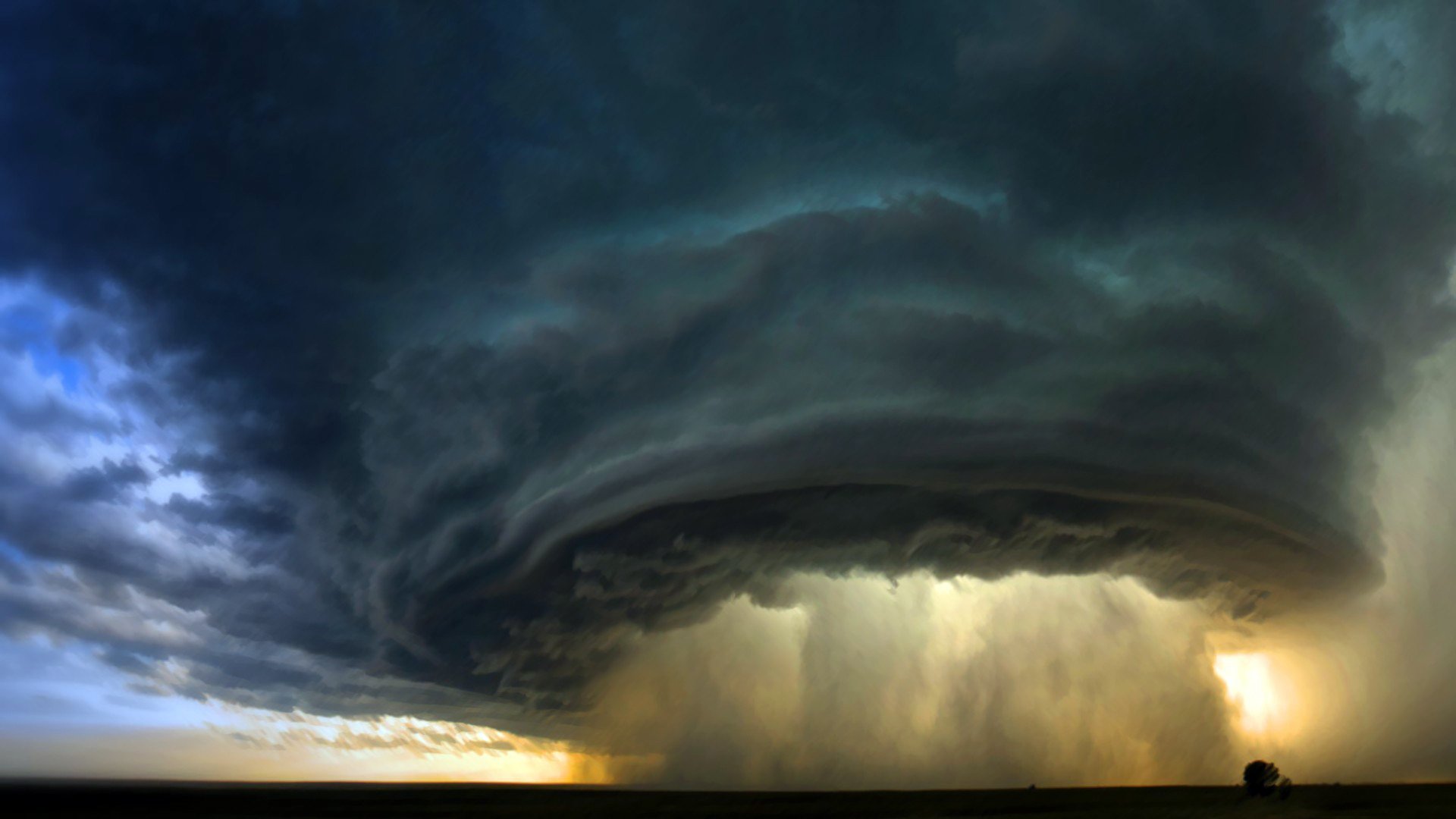 ciel nuages horizon ouragan tornade vortex élément