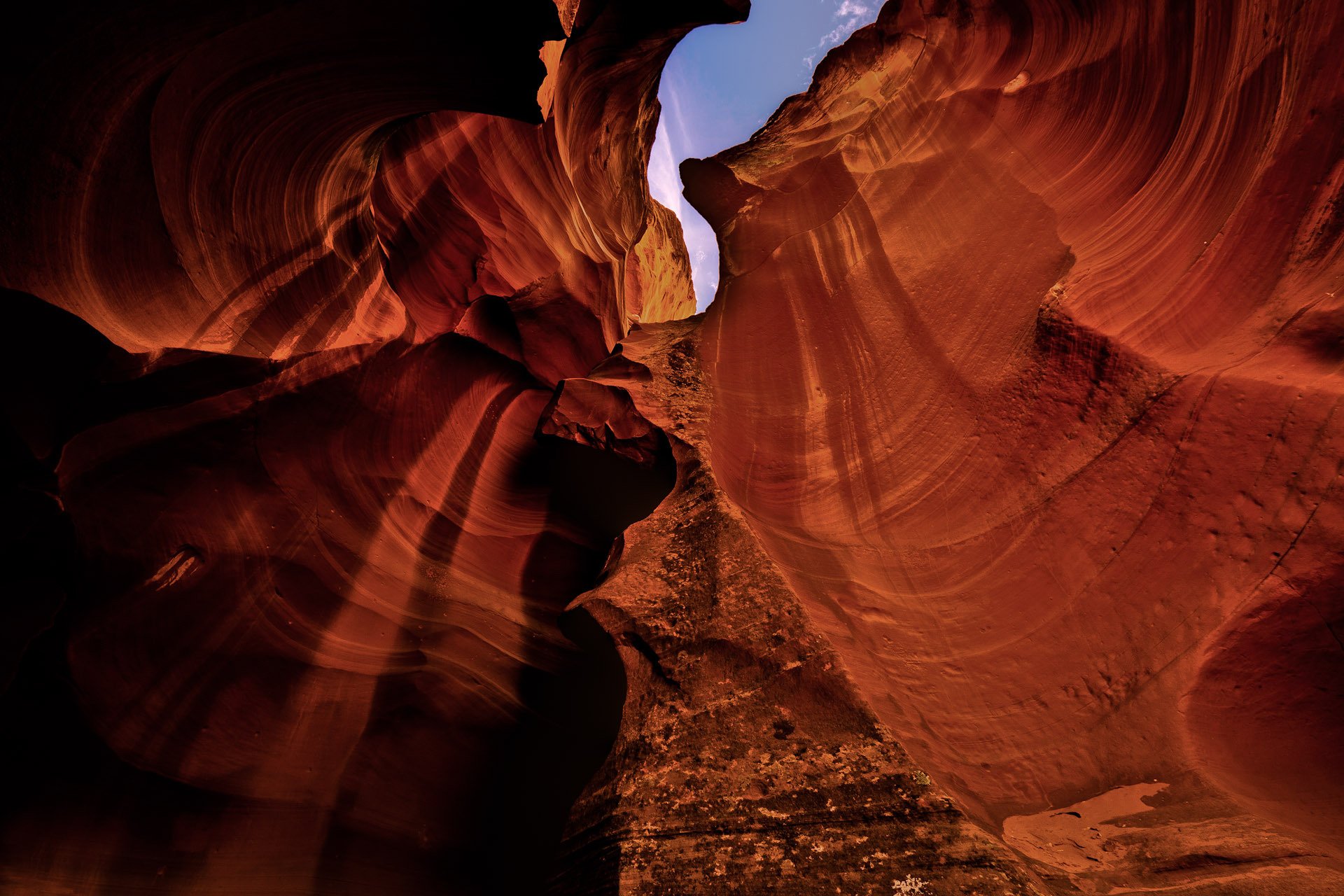 naturaleza cañón del antílope cañón cueva rocas textura cielo