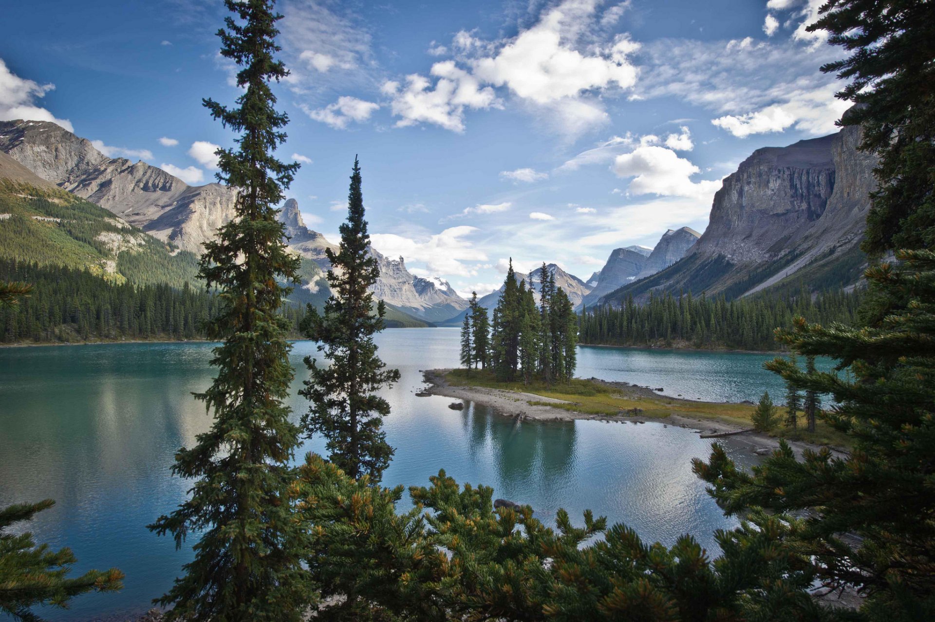 naturaleza canadá montañas lagos bosque árboles de navidad