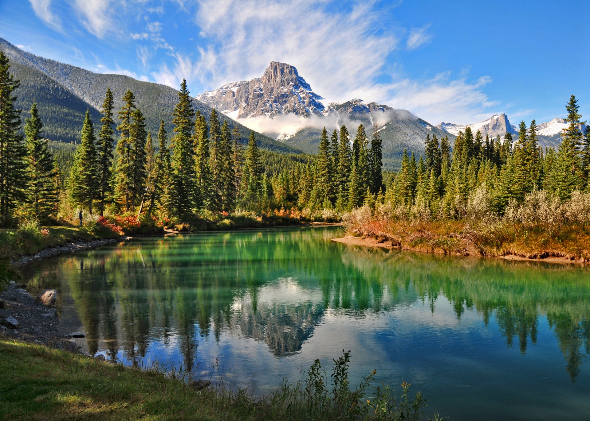 naturaleza canadá montañas bosque lago