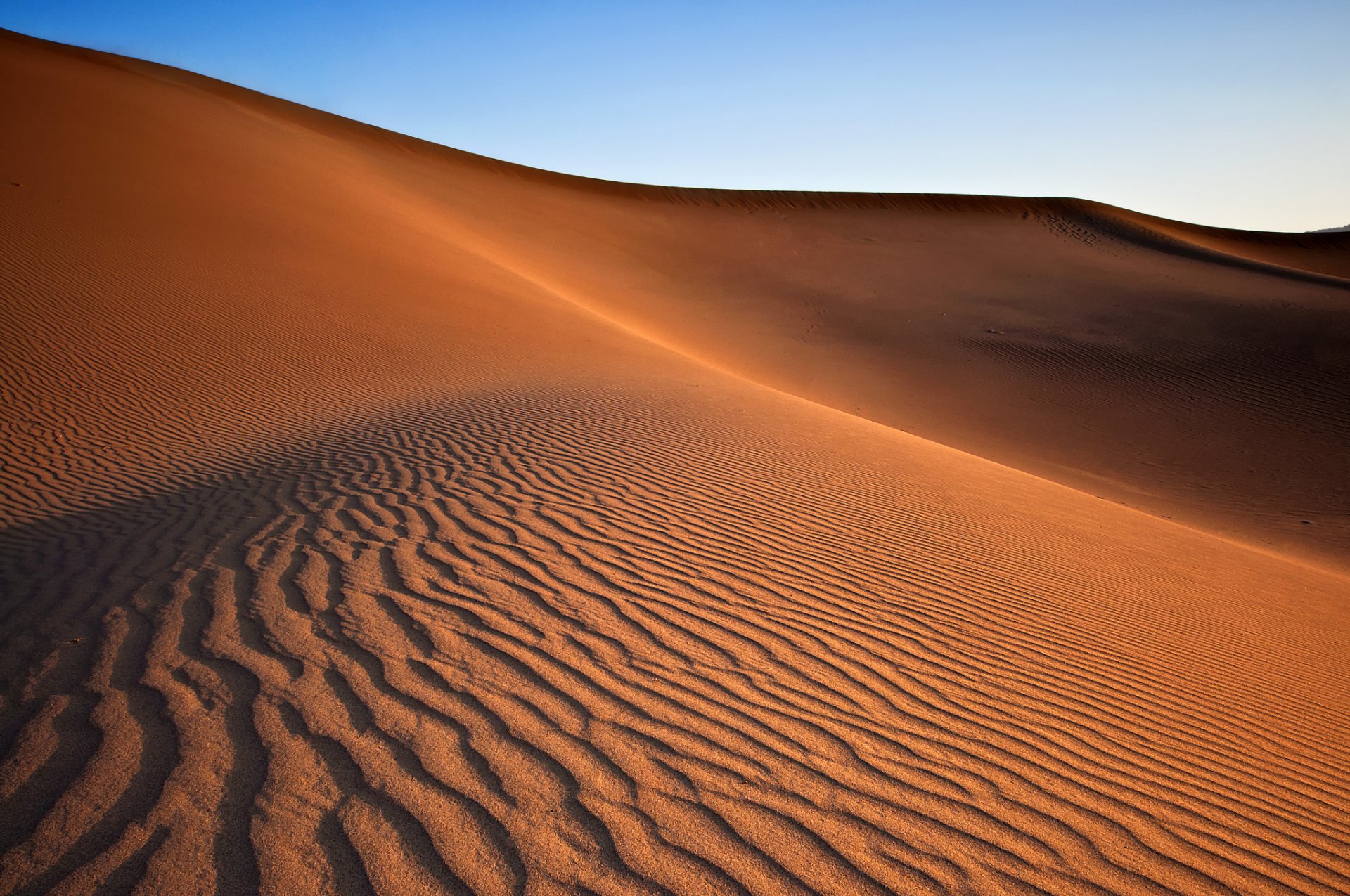 nature désert ciel sable dunes barkhans