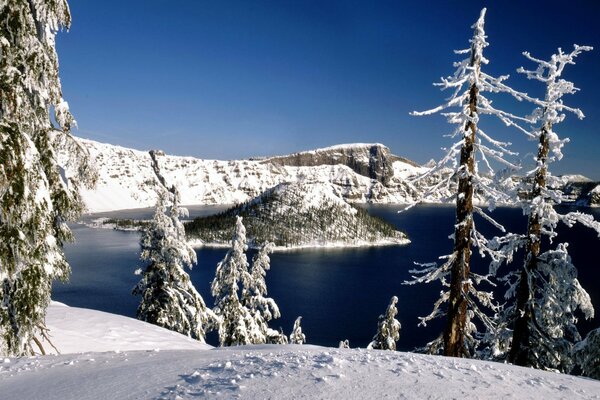 Fond d écran de bureau lac d hiver