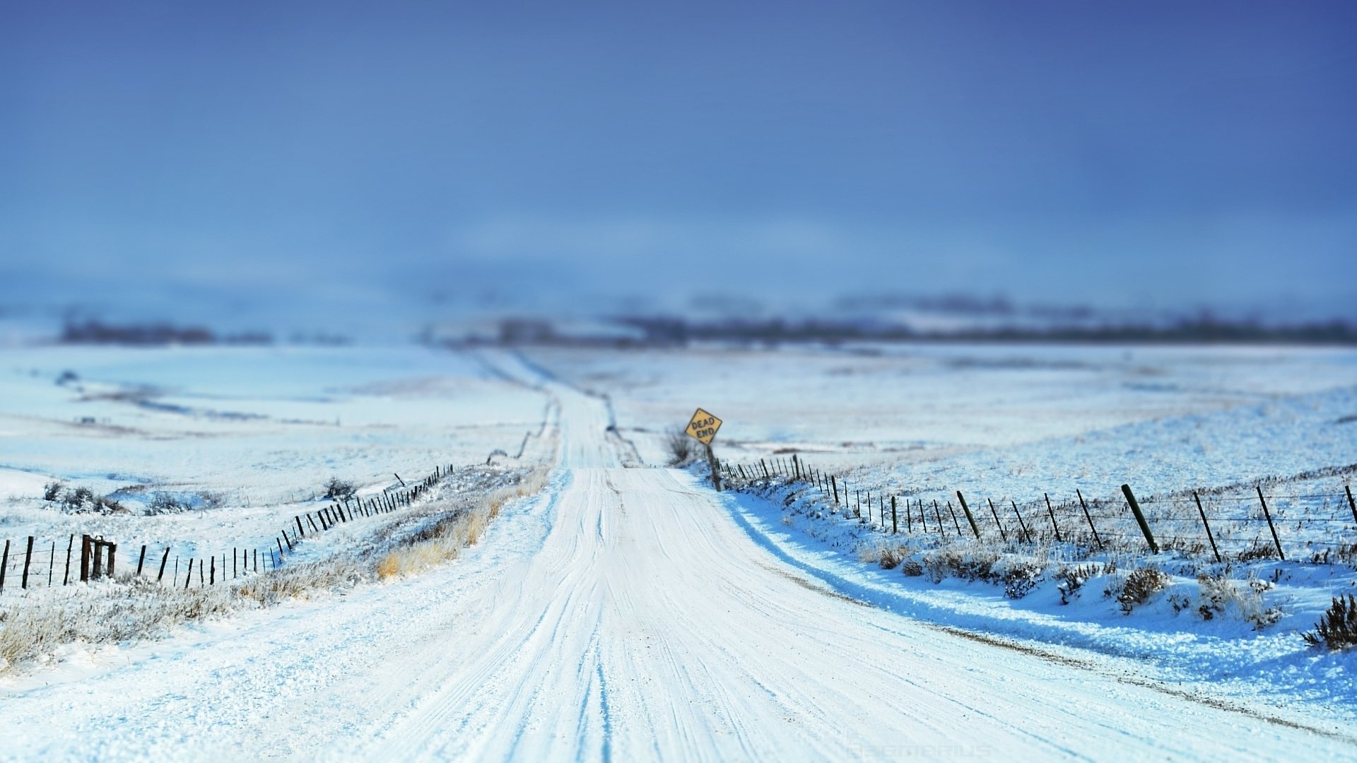 nature paysage route hiver neige herbe signe mise au point ciel hiver mise au point 1920x1080