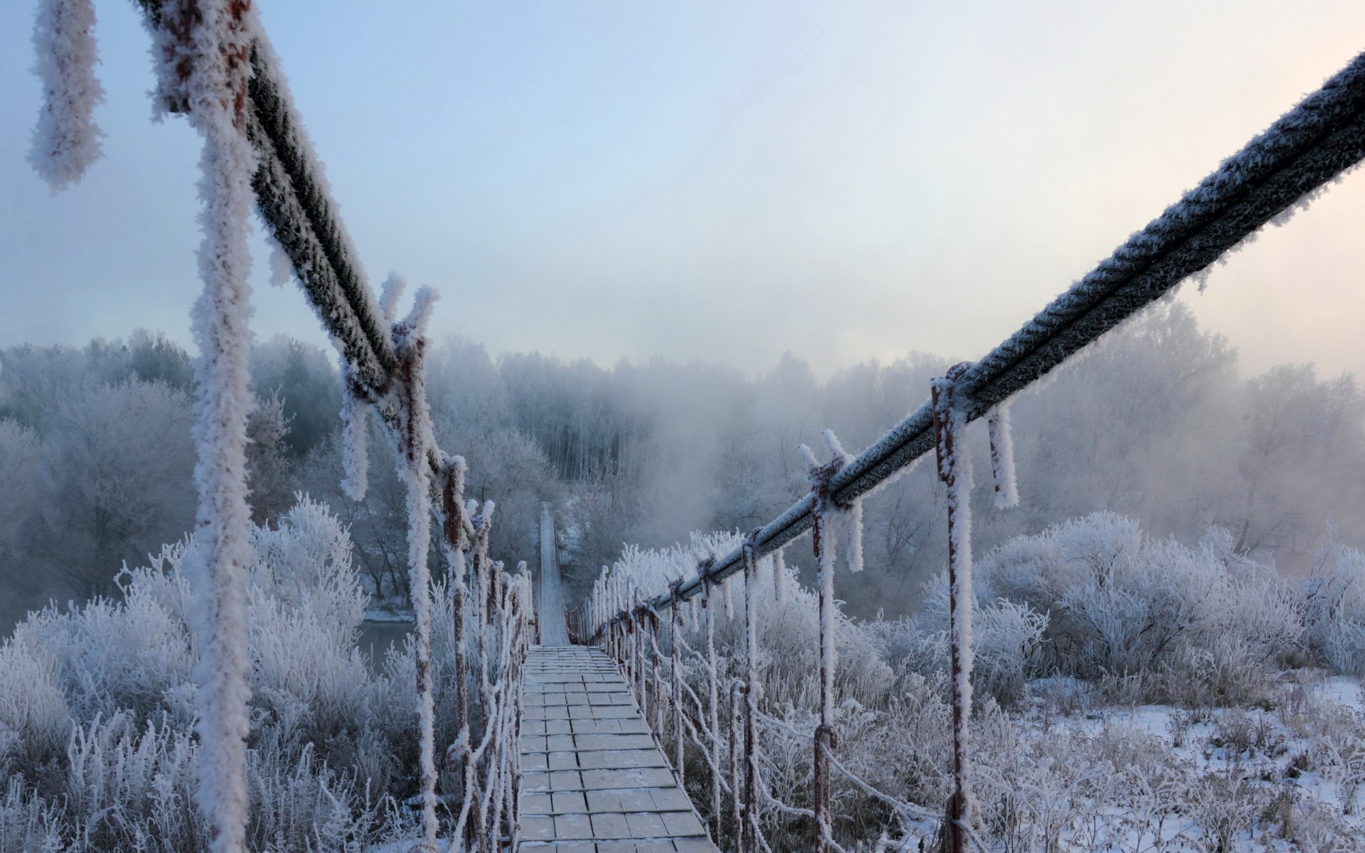 pont hiver neige givre