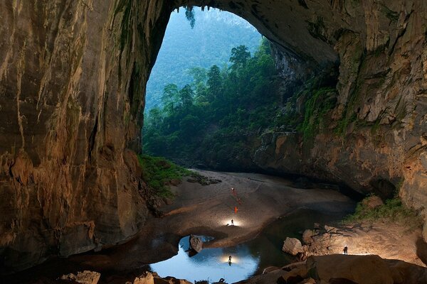 Blue Lake Cave in Vietnam