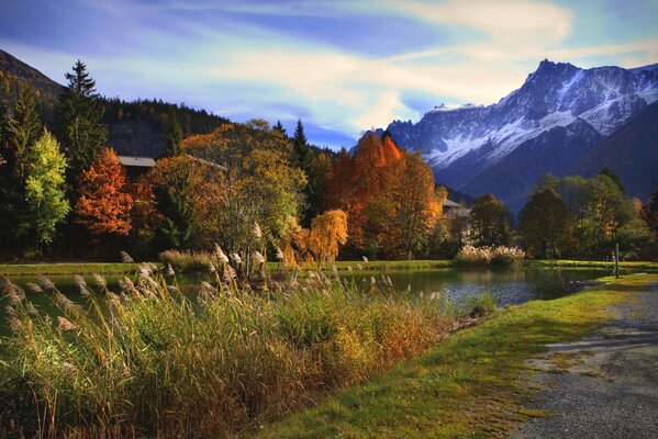 Colorful sundress autumn beauty nature