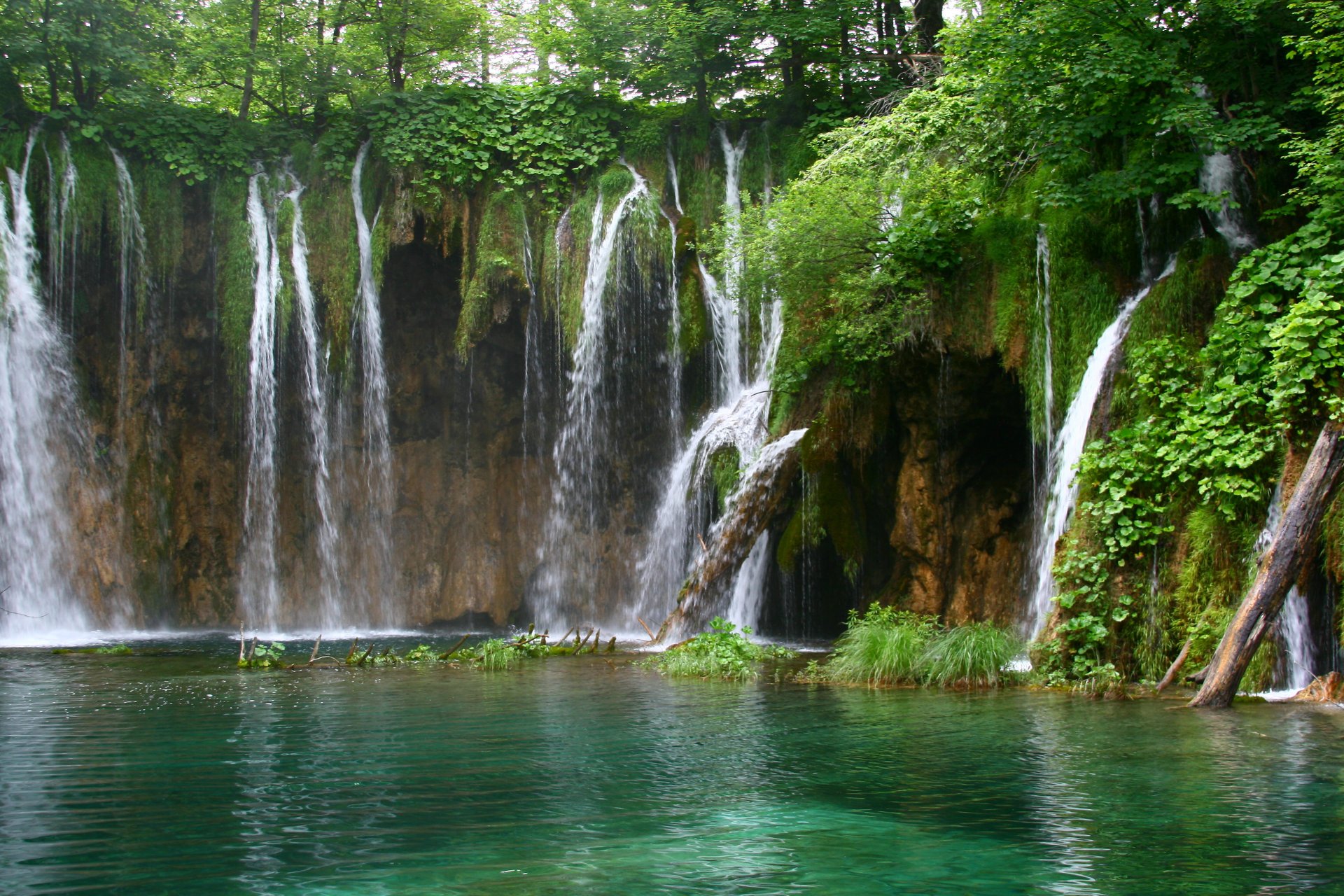 cascade nature eau verdure paysage