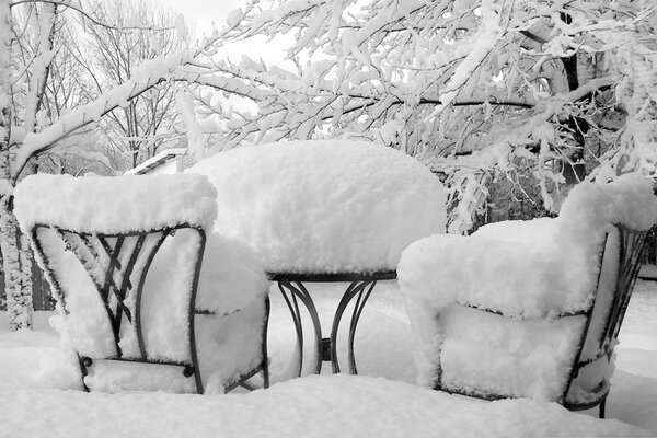 Mattina dopo la nevicata. Inverno