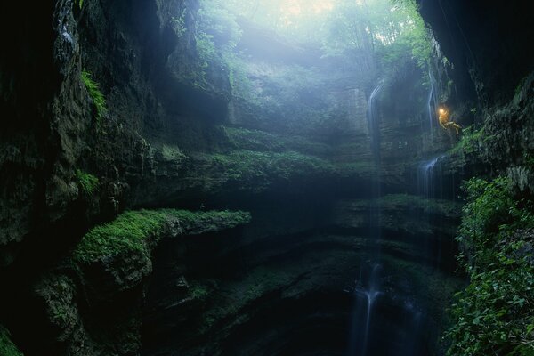 Teacher gorge cave and waterfall