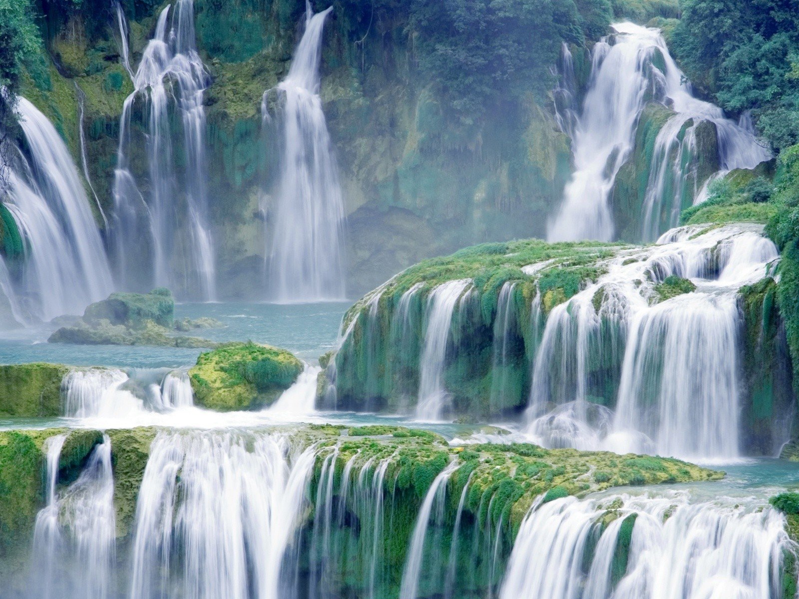 waterfall stage landscape