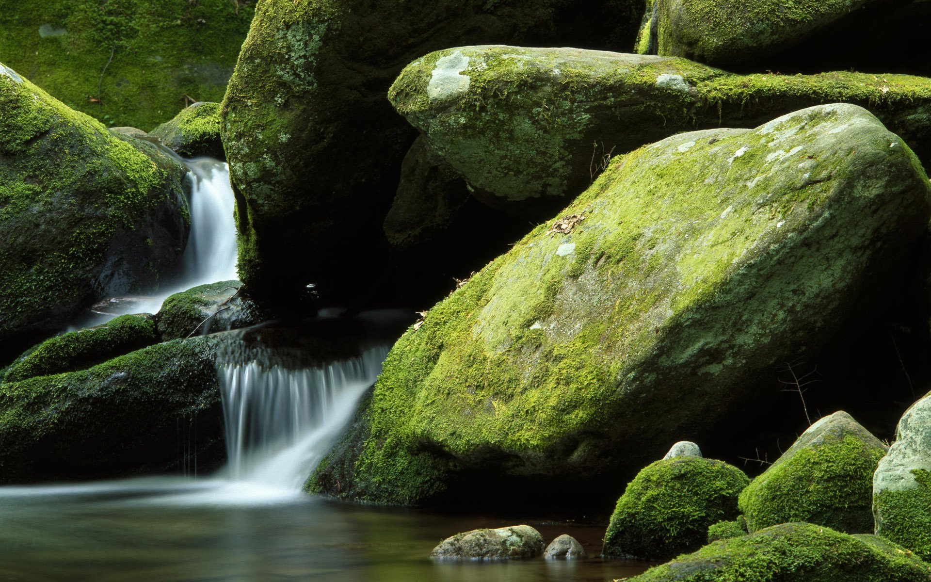 waterfall stones nature