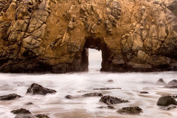 A wonderful landscape of rocks with rocks and water