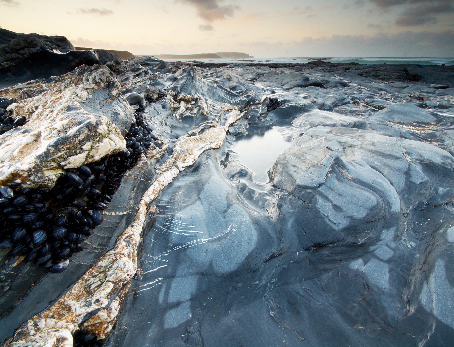 piedras costa hielo agua