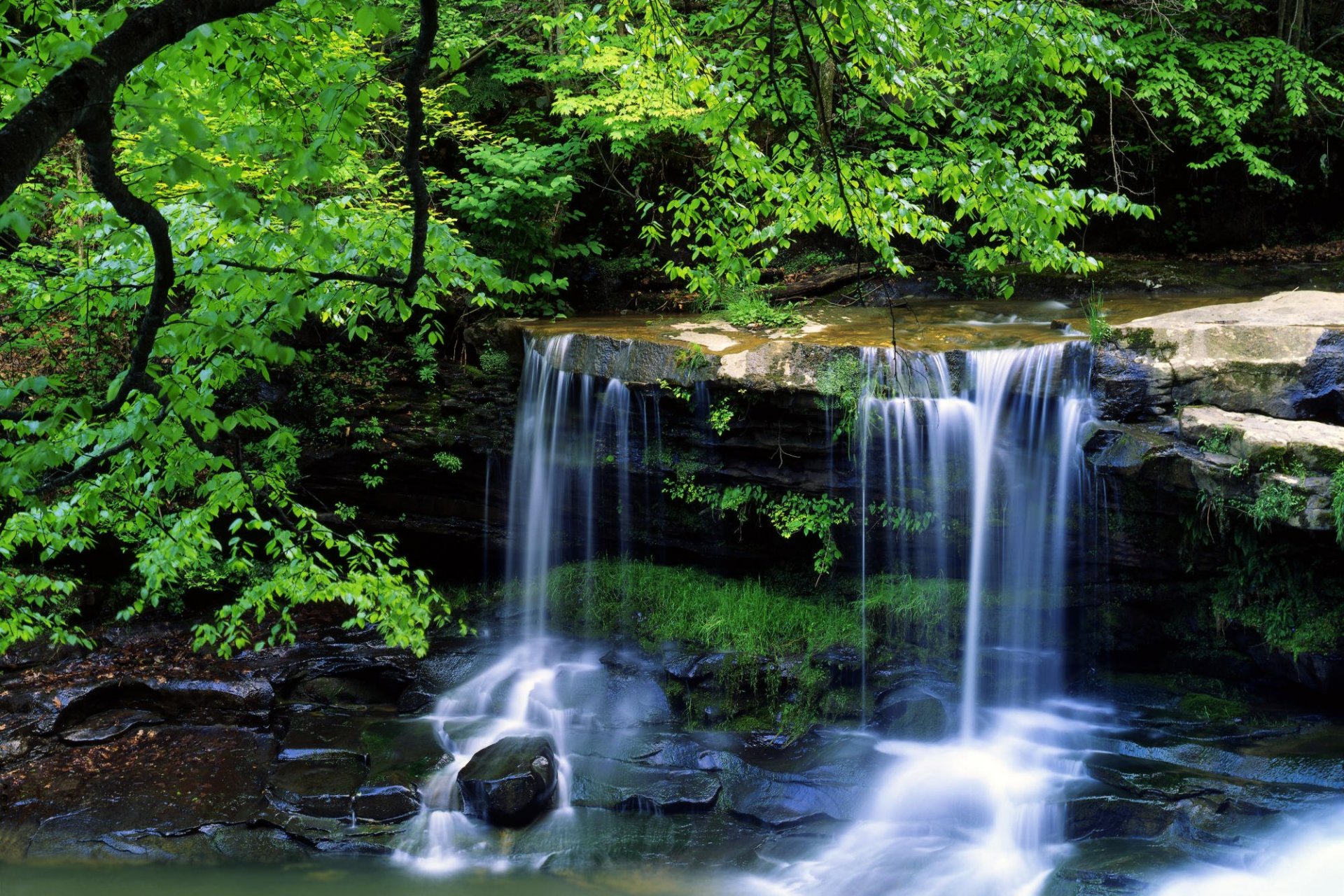 landschaft wasserfall sommer schönheit