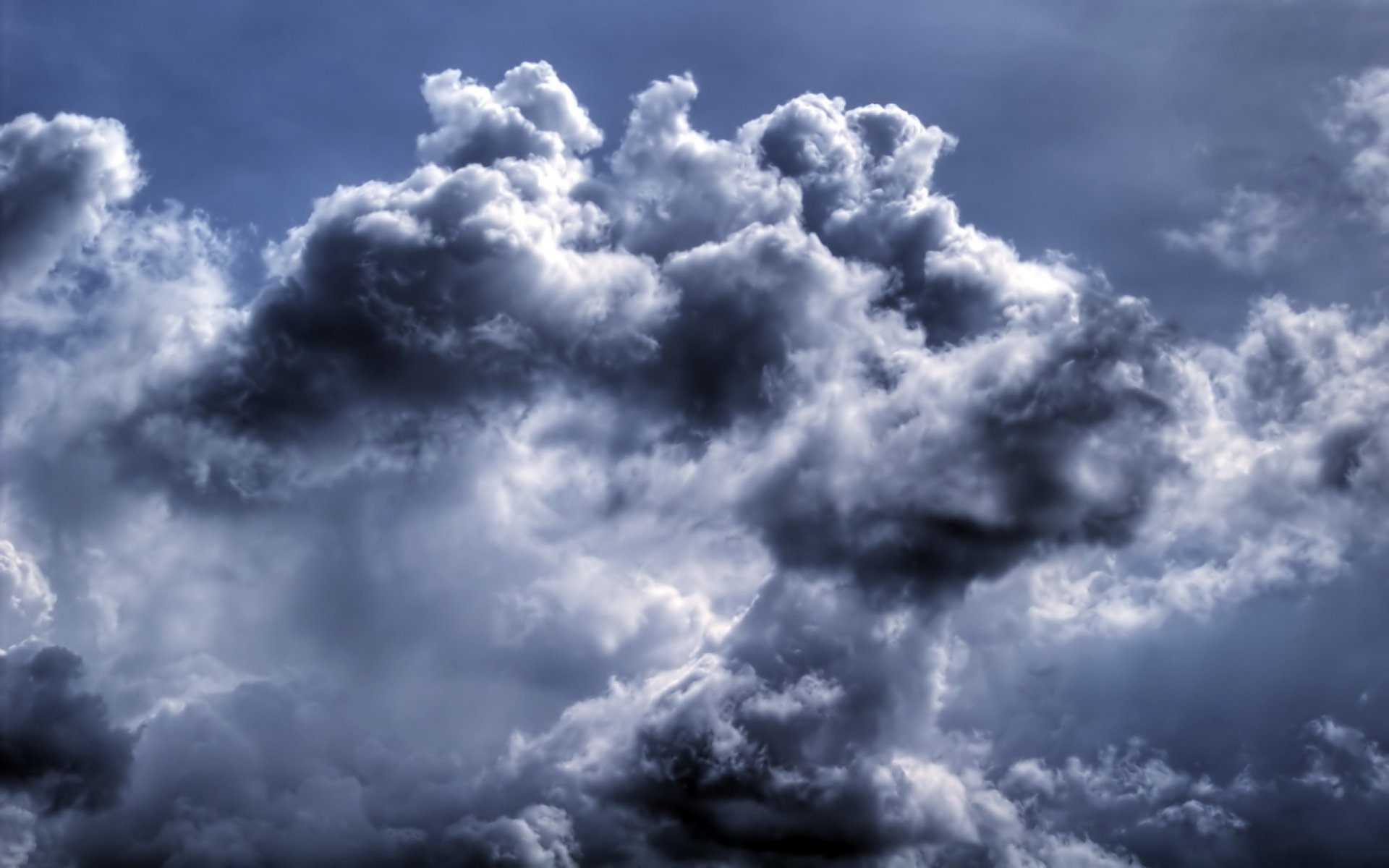 clouds sky blue hdr