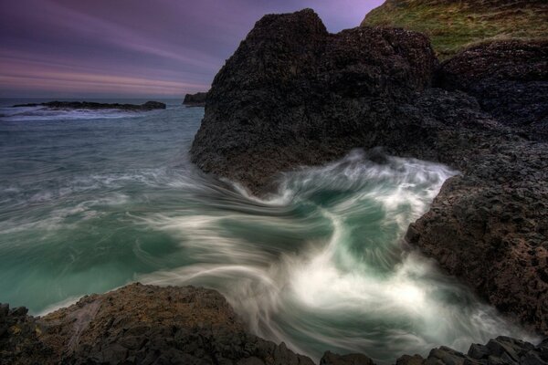 Paysage pierres mer eau