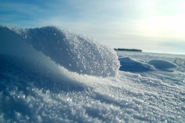 Winter blue snow and ice