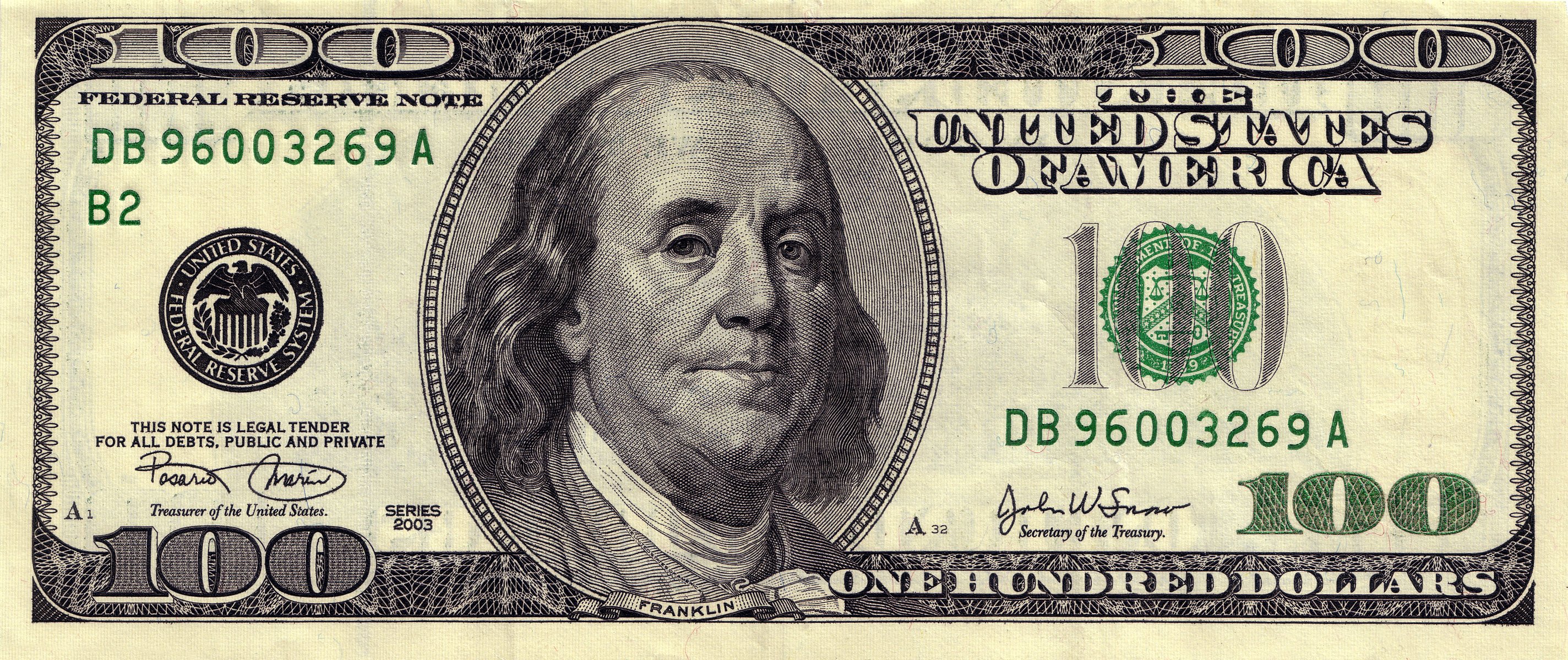 franklin fédéral argent vert dollars