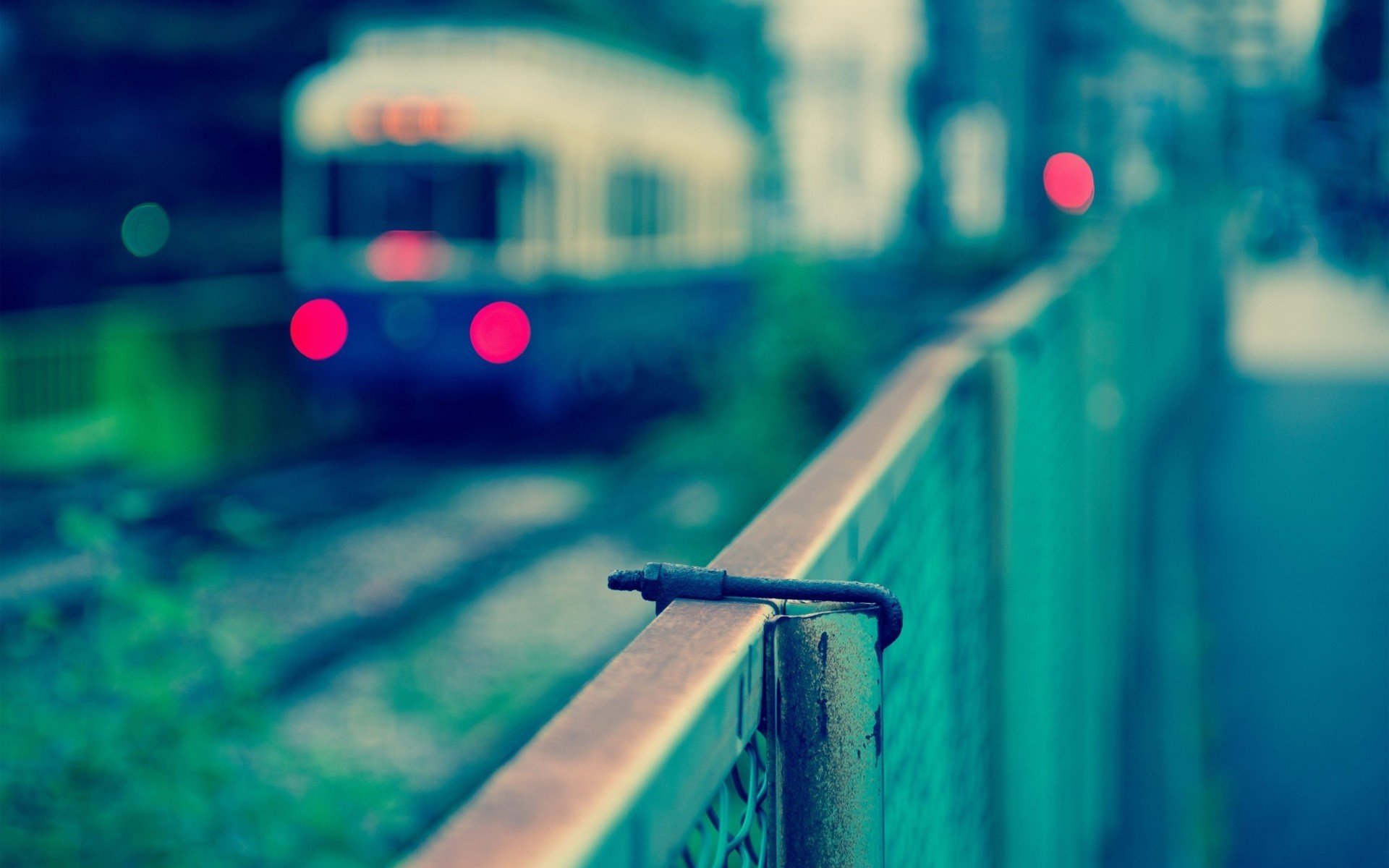 japan tokio stadt zug bokeh foto