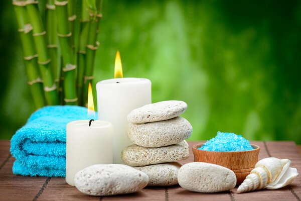 Hot stone massage after sea salt spa treatments