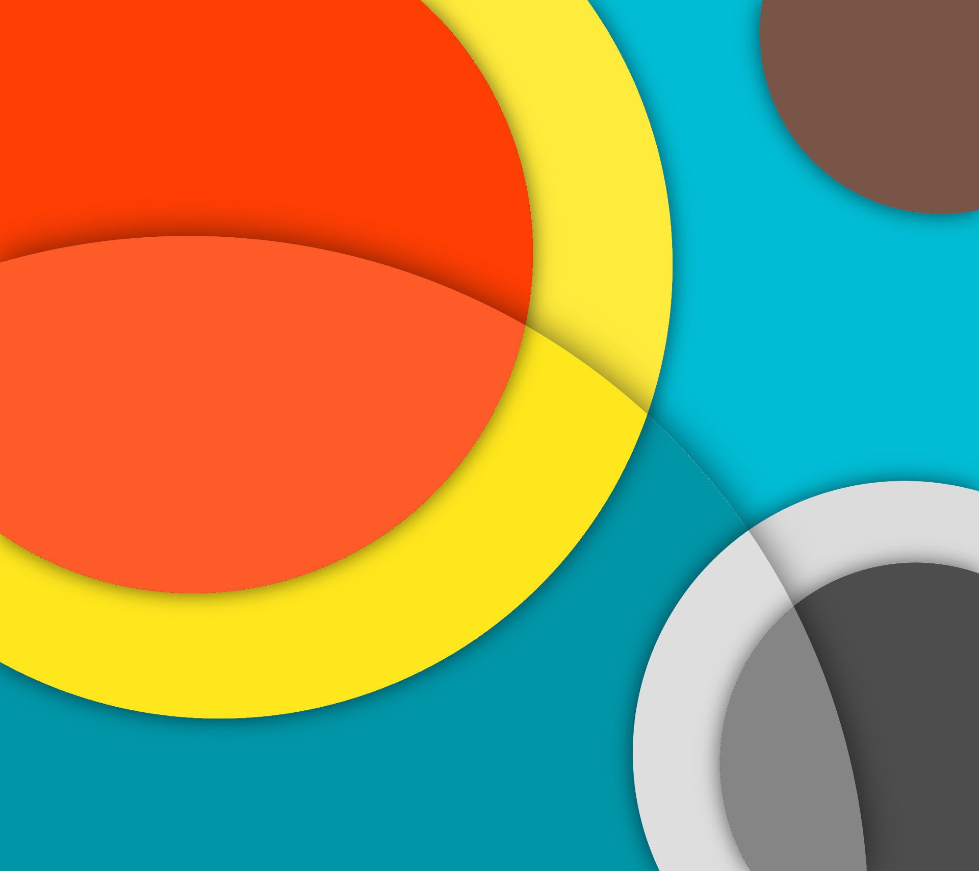 android 5.0 lollipop material diseño líneas abstracción rayas colores círculos semicírculo naranja amarillo azul