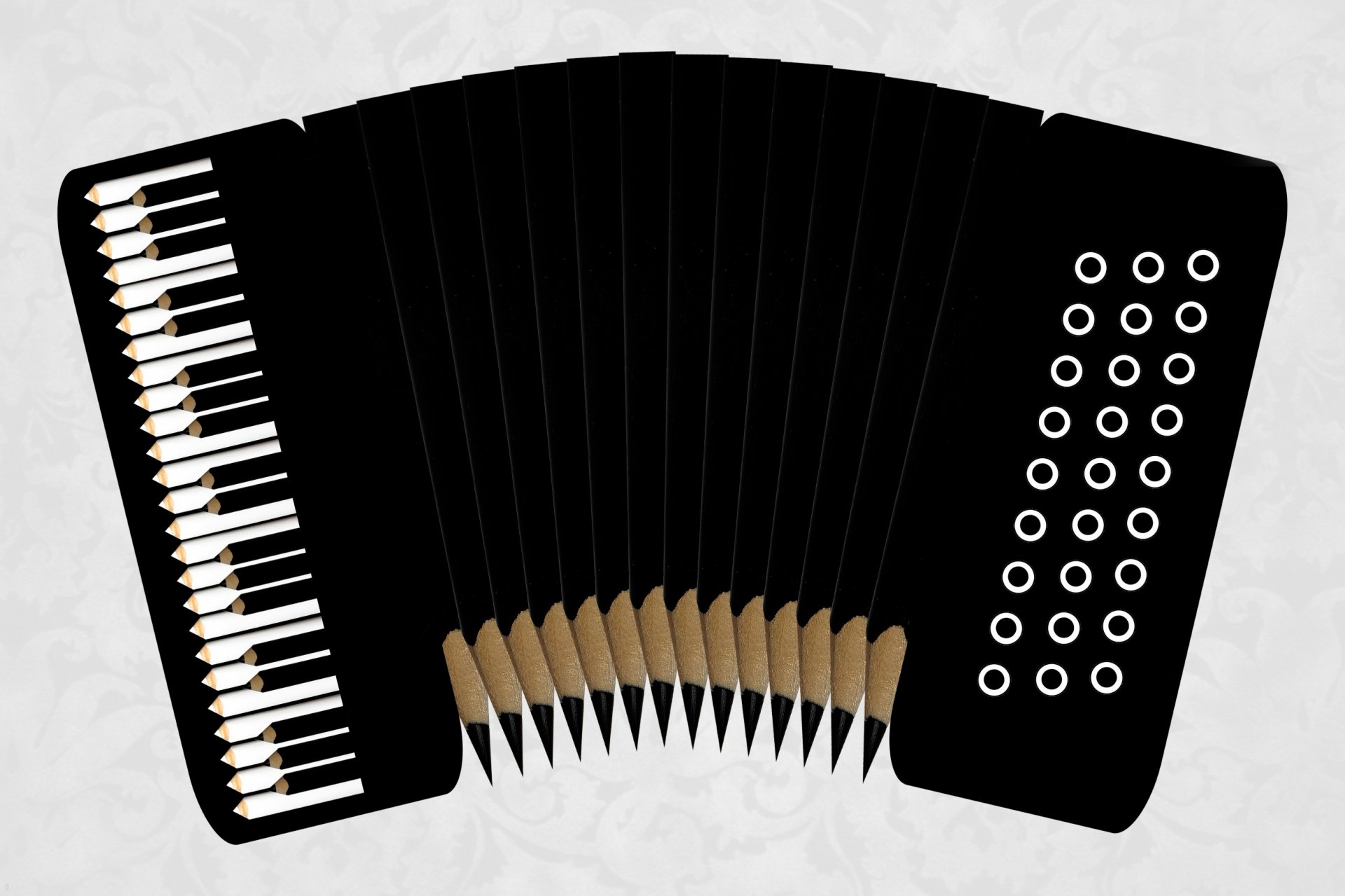 accordion crayons key