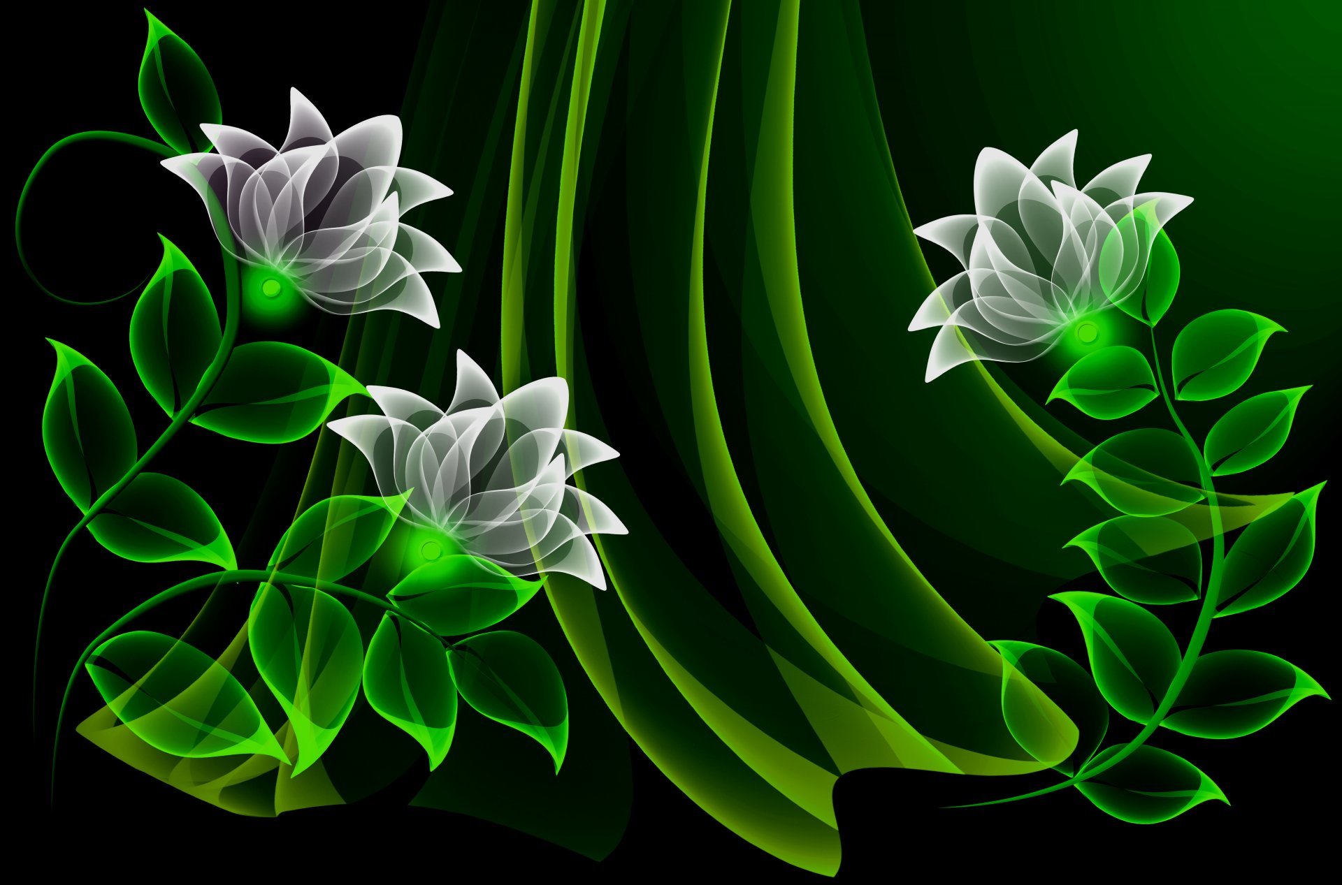 neon flowers vector background flower