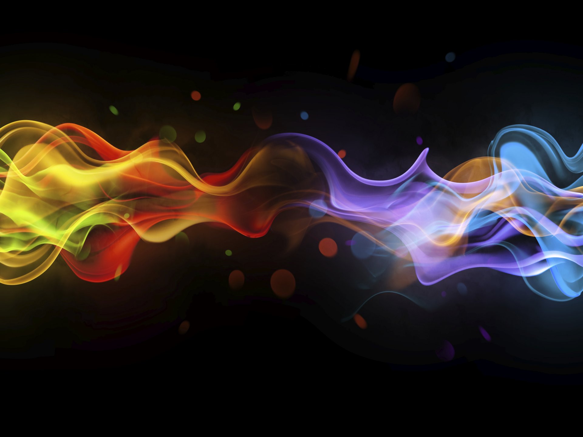 abstract black background smoke multicolored