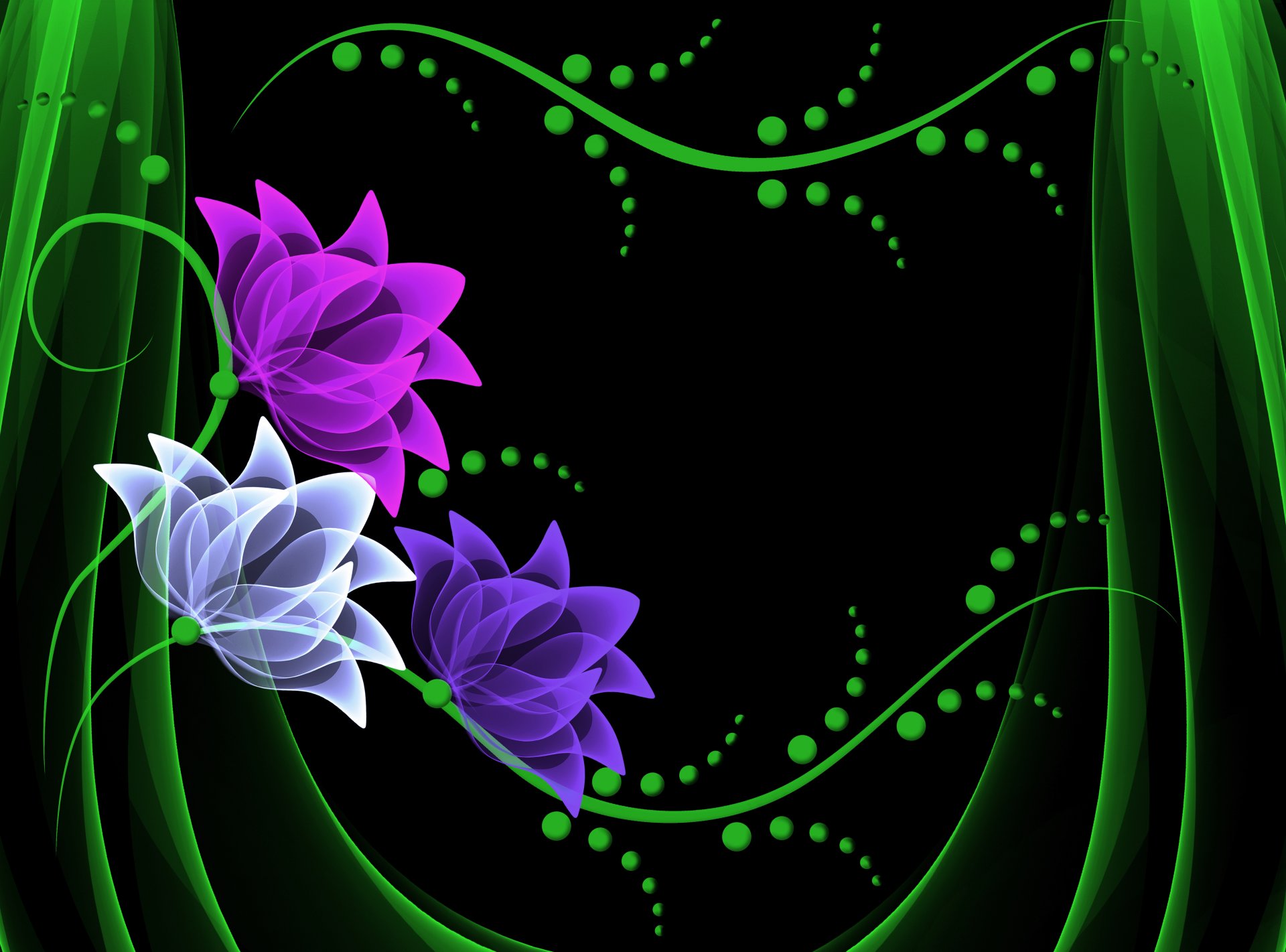 neon blumen vektor hintergrund neon