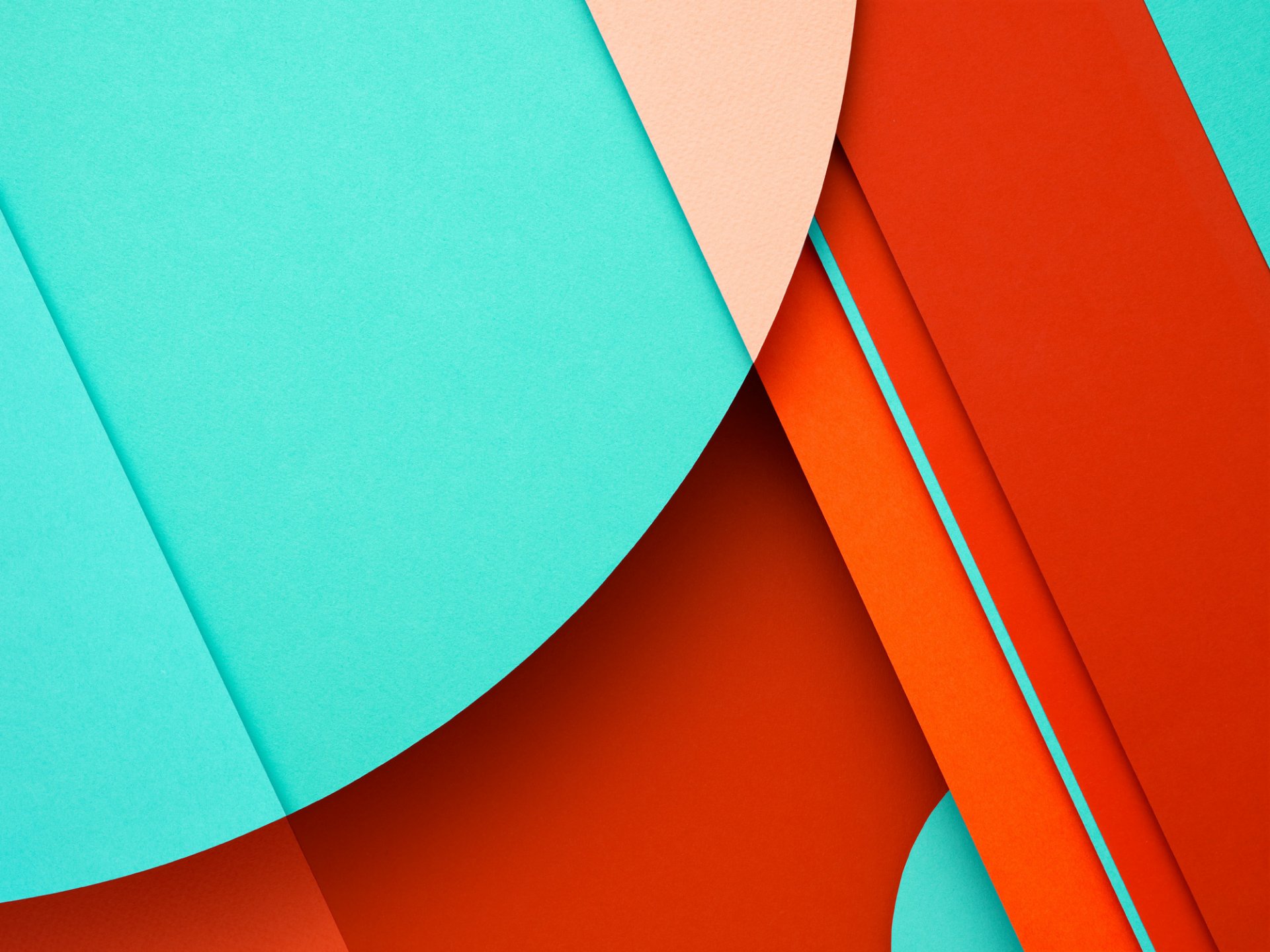 android 5.0 lollipop material design line circles orange blue minimalistic