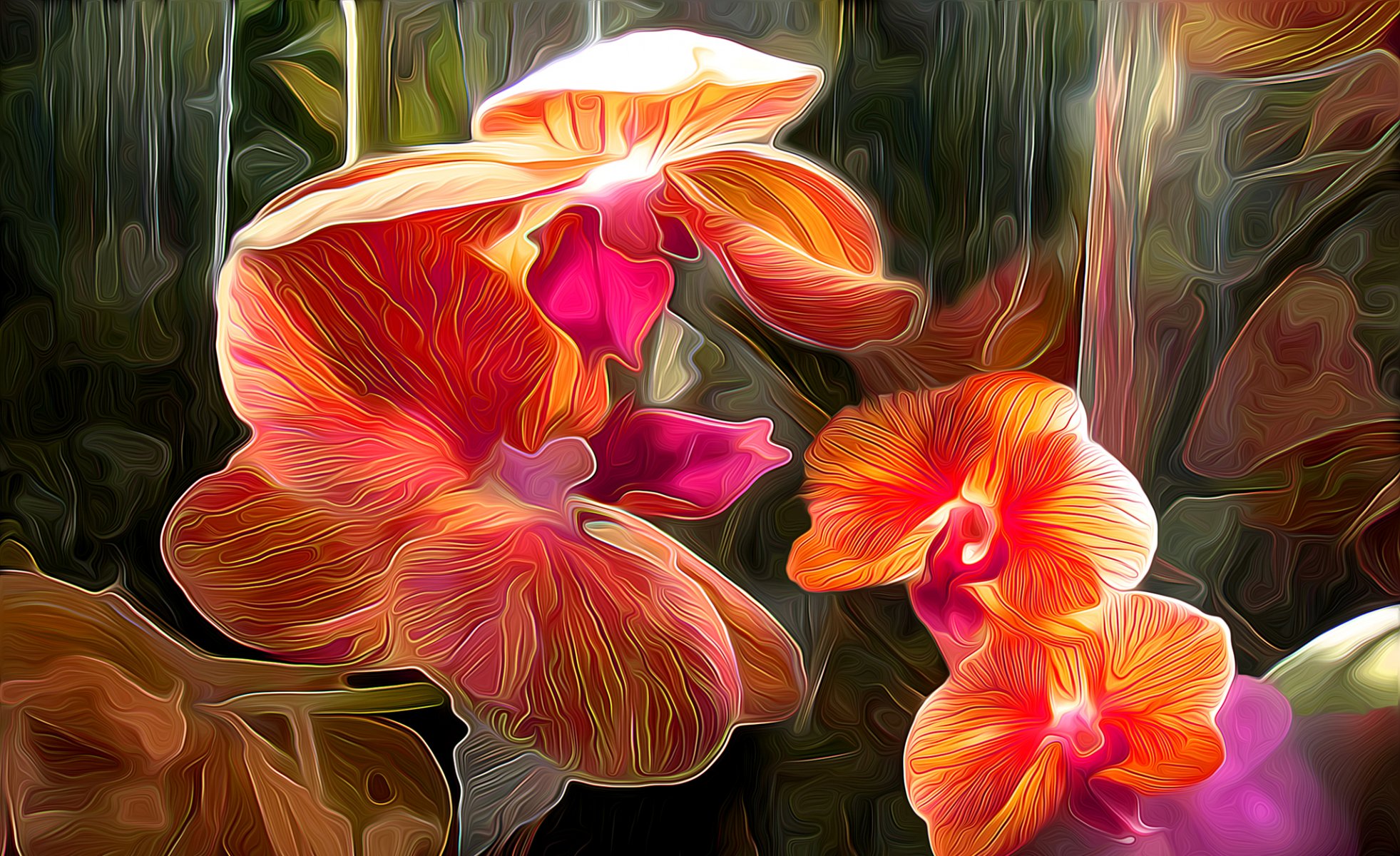 flower petals nature rendering