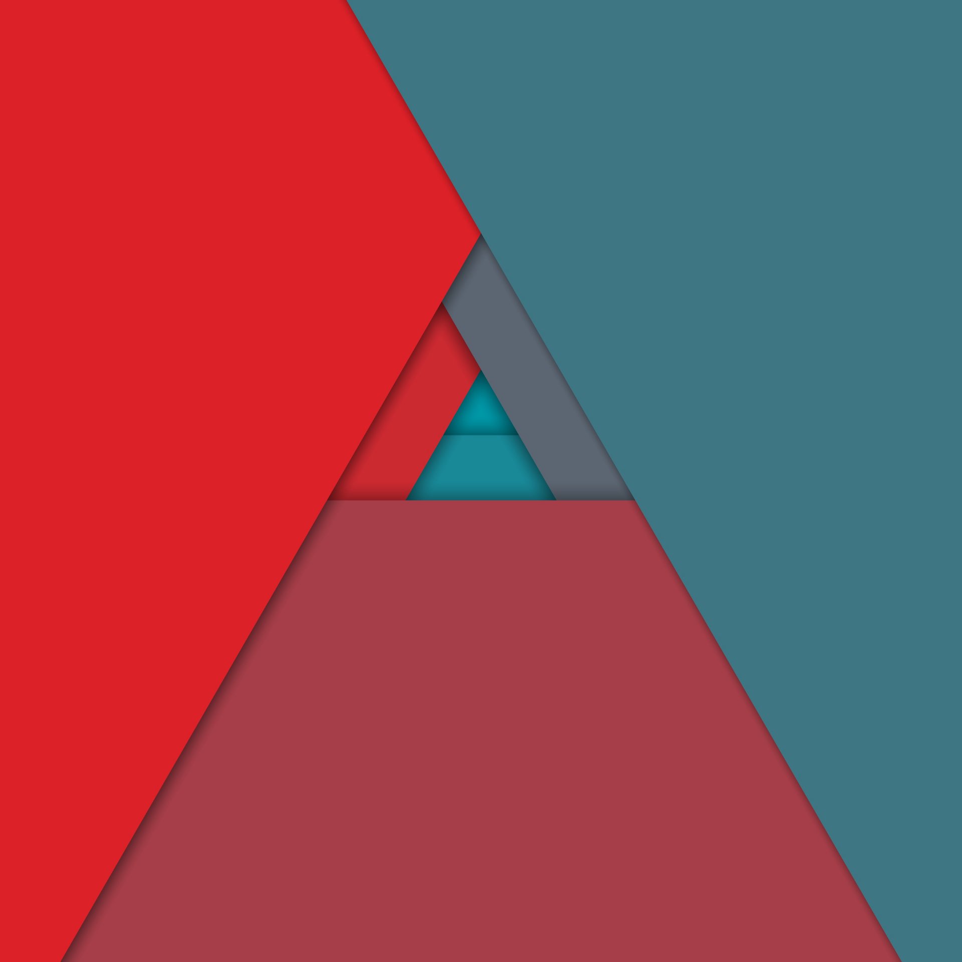 android 5.0 lollipop matériel conception lignes abstraction triangles rouge