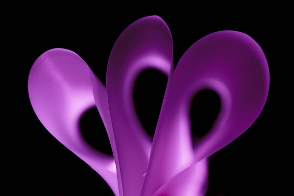 Bending purple sheets of paper