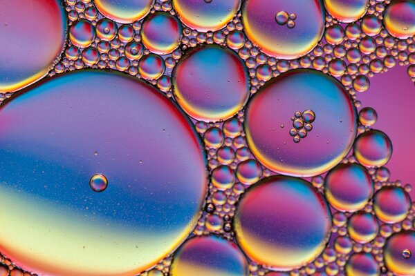 Colorful bubbles from the air