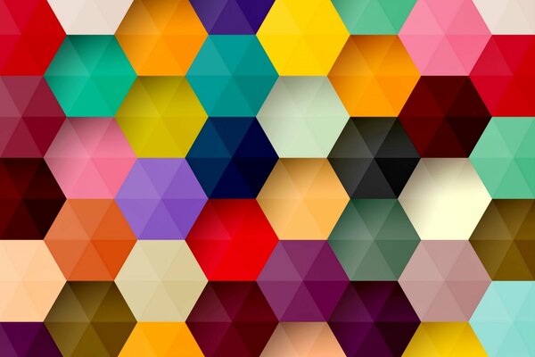 Abstract colorful background with colorful hexagons