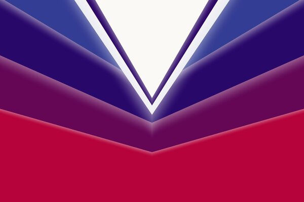 Abstraction des triangles et des coins de blanc rouge bleu et violet