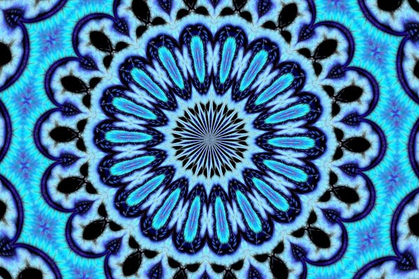 Psychedelic Blue circular curves