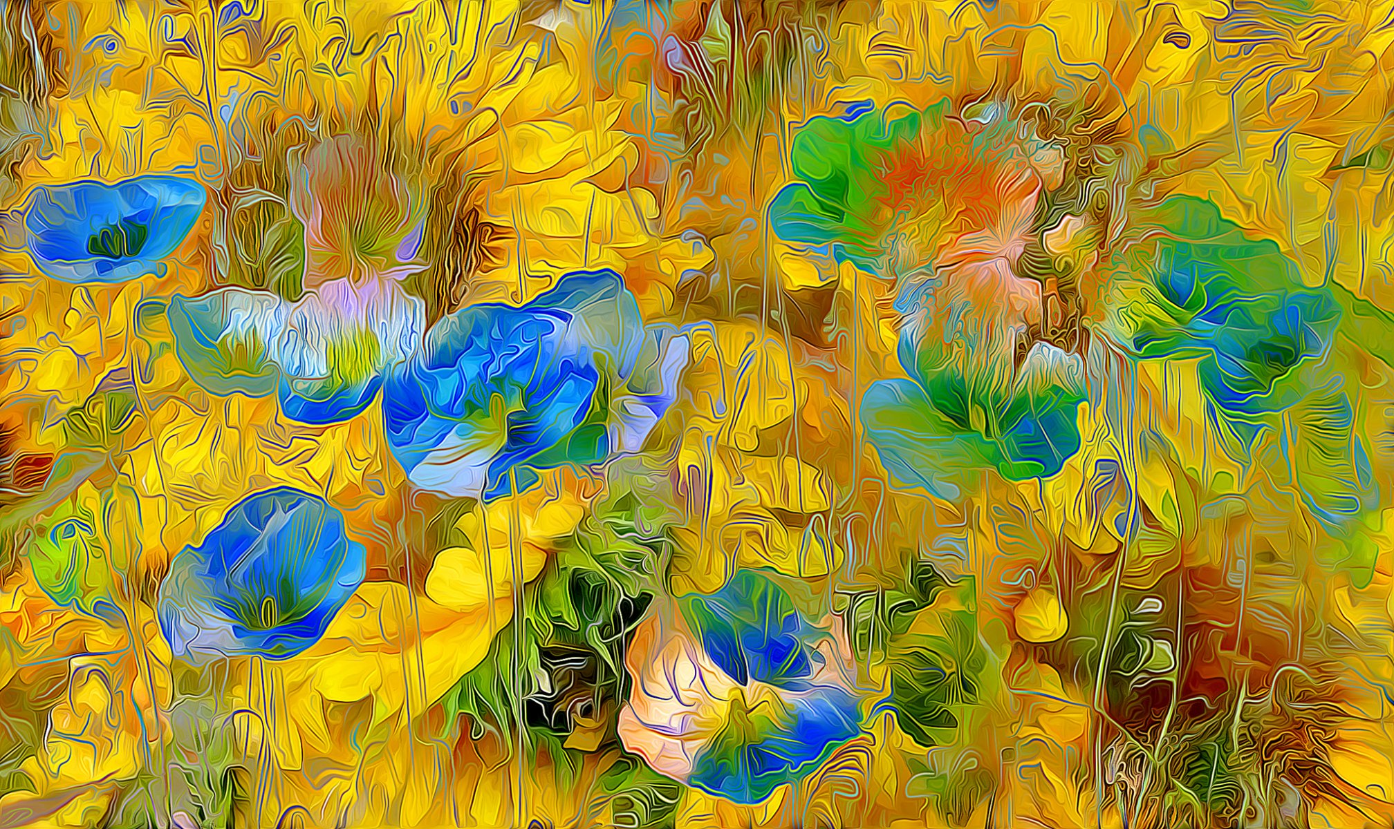 blumen blütenblätter wiese feld rendering natur