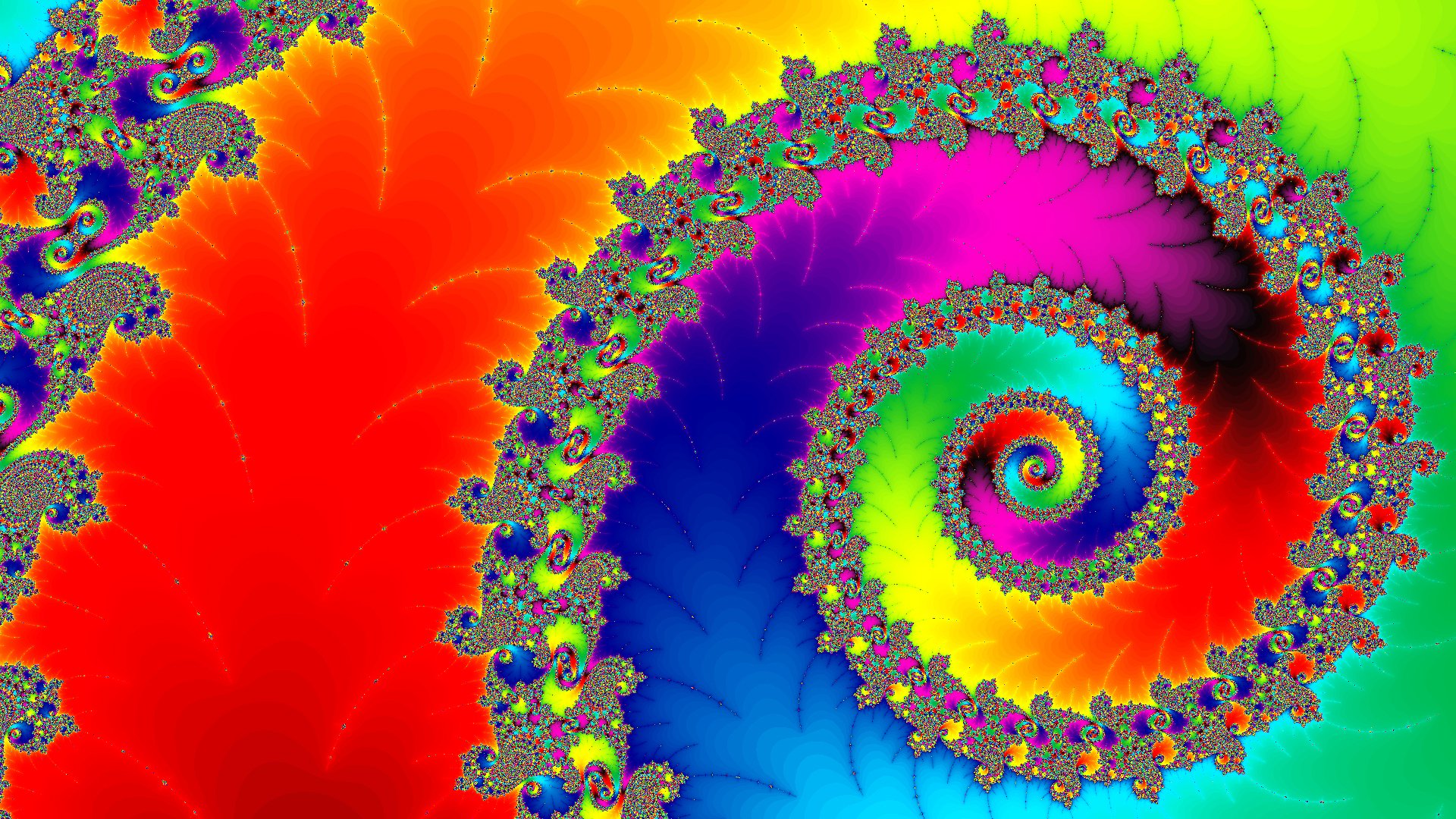 light flowers spiral pattern rainbow