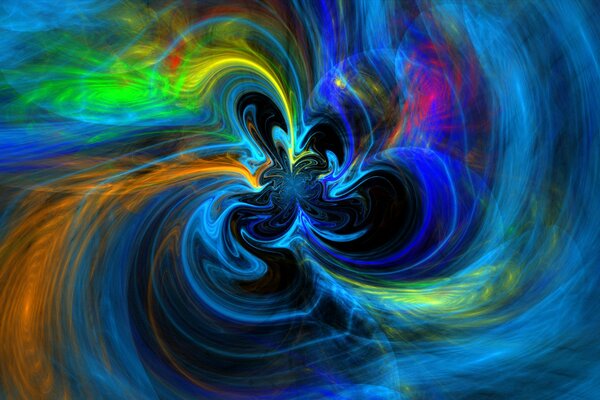 Multicolored background abstraction by type of smoke