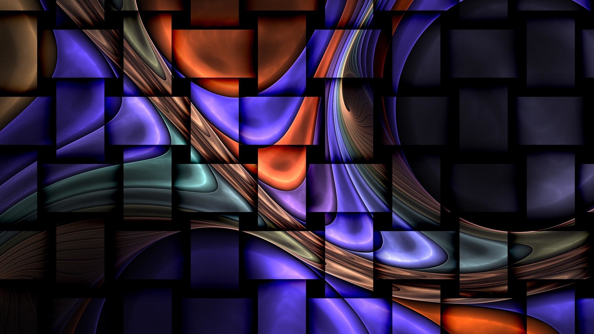 rectangles bandes vagues fractale