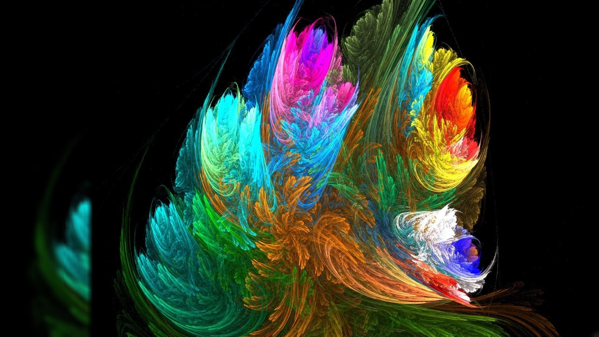 flame wallpaper flowers light line feather